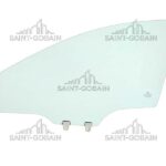 LH FRONT DOOR GLASS GREEN W/FITTINGS SEKURIT